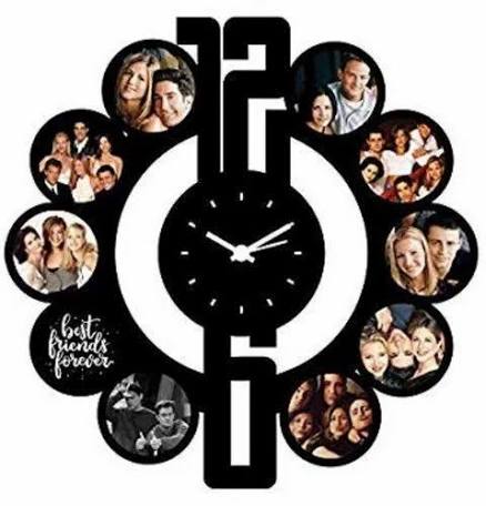 Personalized Photo Wall Clock with Frames Combo Gift for Couples & Family