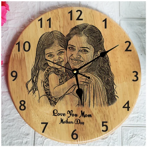 Customized Laser Engraved Wooden Clocks